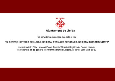 Imatge del event El centre històric de Lleida: Un espai per a les persones, Un espai d'oportunitats