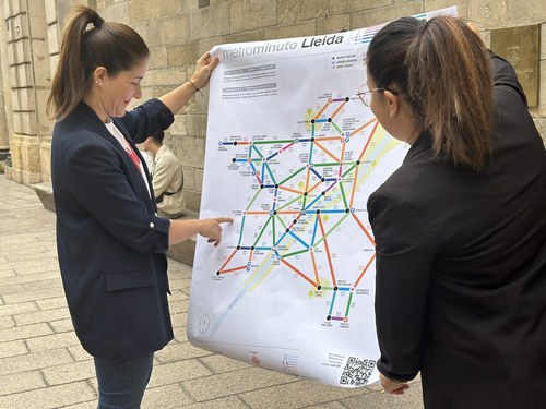 Imatge de la notícia La Paeria elabora un plànol Metrominut de la ciutat per promoure els desplaçaments a peu