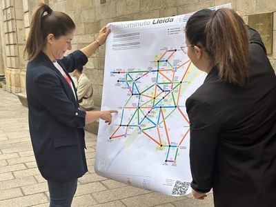 La Paeria elabora un plànol Metrominut de la ciutat per promoure els desplaçaments a peu