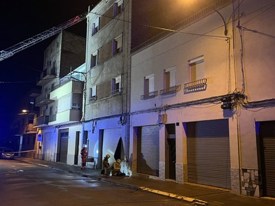 17 persones desallotjades per un esfondrament al Secà de Sant Pere