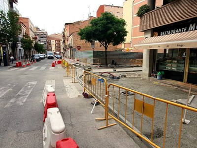 Afectacions al trànsit per les obres a l'entorn de l'Escola del Treball