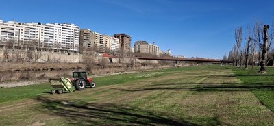 El Centre Especial de Treball de l’IMO ha començat els treballs d’escarificació del marge esquerre del Riu Segre