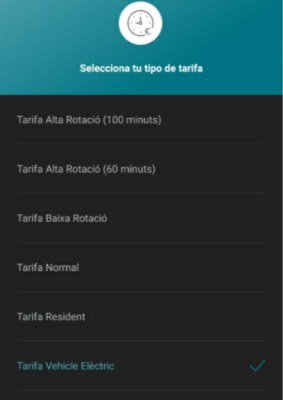 La Paeria activa la bonificació per a vehicles elèctrics a l’aplicació mòbil ElParking de la zona blava 
