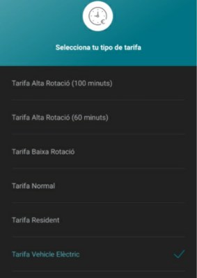 La Paeria activa la bonificació per a vehicles elèctrics a l’aplicació mòbil ElParking de la zona blava 