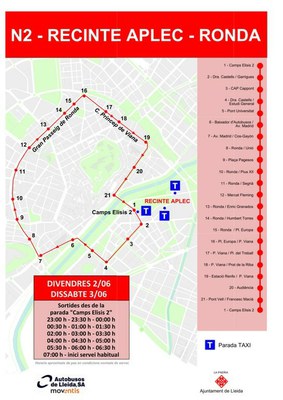 La Paeria i Autobusos de Lleida posen en marxa un servei extraordinari de transport públic amb motiu de l’Aplec del Caragol