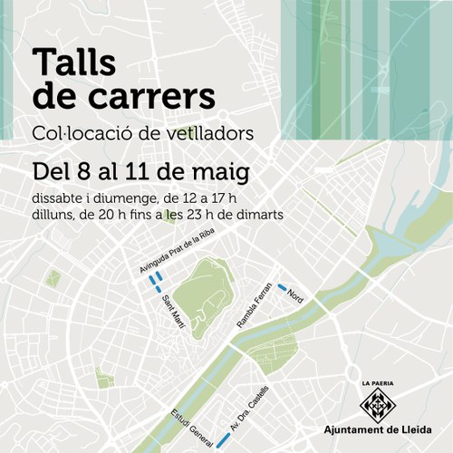 Imatge de la notícia La Paeria talla 4 carrers el pont festiu per a facilitar la col·locació de vetlladors de bars i restaurants 