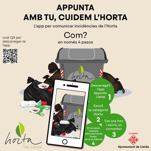 Imatge de la notícia Les incidències de l’Horta ja es poden tramitar a través d’Appunta 