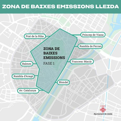 Llum verda a la Zona de Baixes Emissions de Lleida