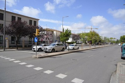 Obres per a un nou tram de carril bici a l’avinguda Alcalde Rovira Roure