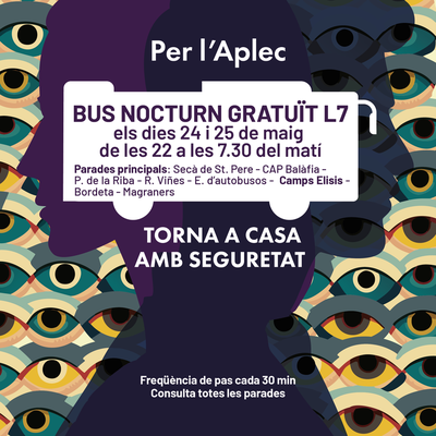 Prop de 1.150 persones utilitzen el servei de bus nocturn gratuït que l’Ajuntament de Lleida habilita amb motiu de l’Aplec del Caragol