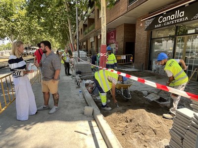 Obres de renovació de la vorera i la xarxa d’aigua als carrers Xavier Puig i Andreu i Tarragona