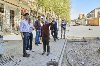 Avancen a bon ritme les obres a la Rambla d'Aragó