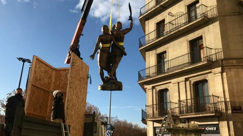 Imatge de la notícia Comença la restauració integral de l’escultura d’Indíbil i Mandoni 