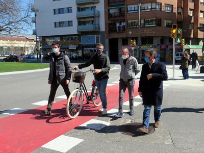 La Paeria millora la seguretat viària a la cruïlla entre Anselm Clavé i Rambla Ferran 