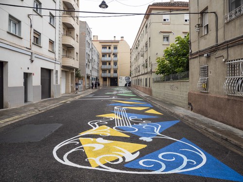 Imatge de la notícia Mural en homenatge al Mestre Emili Pujol en la vianalització del carrer que porta el seu nom 