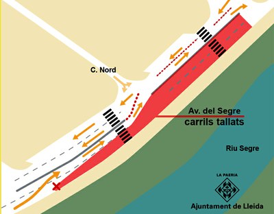 Obres de reparació en el clavegueram de l’avinguda del Segre 