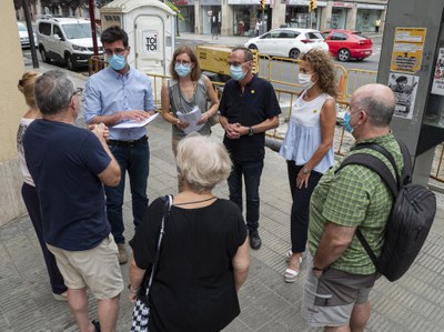 Obres per millorar la seguretat viària al Clot, amb un nou pas de vianants a Príncep de Viana 