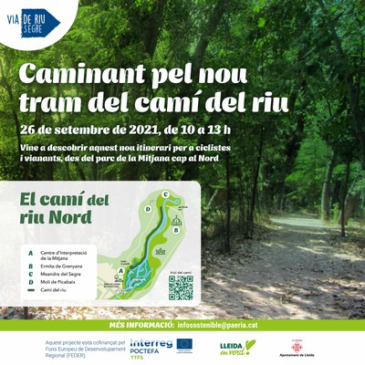 Imatge del event Ecodescoberta. Caminant pel nou tram del camí del riu