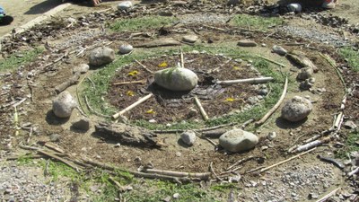 Land art al Parc de la Mitjana