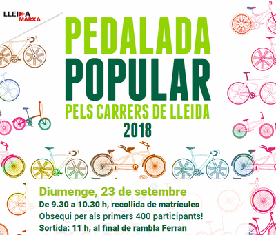 Imatge del event PEDALADA POPULAR PELS CARRERS DE LLEIDA- Diumenge, 23 de setembre de 2018