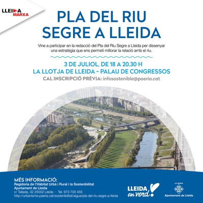 Imatge del event Procès participatiu sobre el Pla del Riu Segre a Lleida