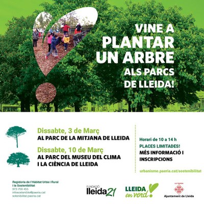 Imatge del event Vine a plantar un arbre al Parc de la Mitjana!