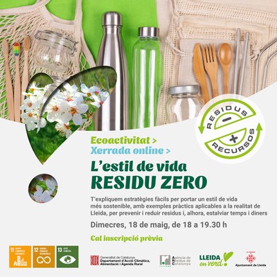 Imatge del event Xerrada online – L’estil de vida residu zero! Suma-t'hi!