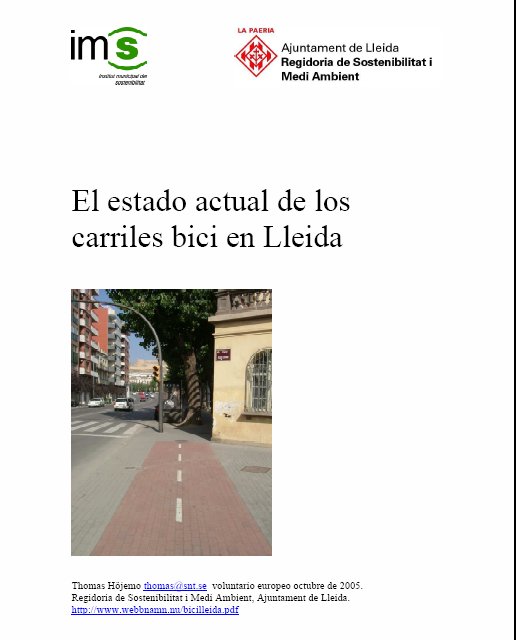 avaluacio sobre l’estat del carril bici a lleida