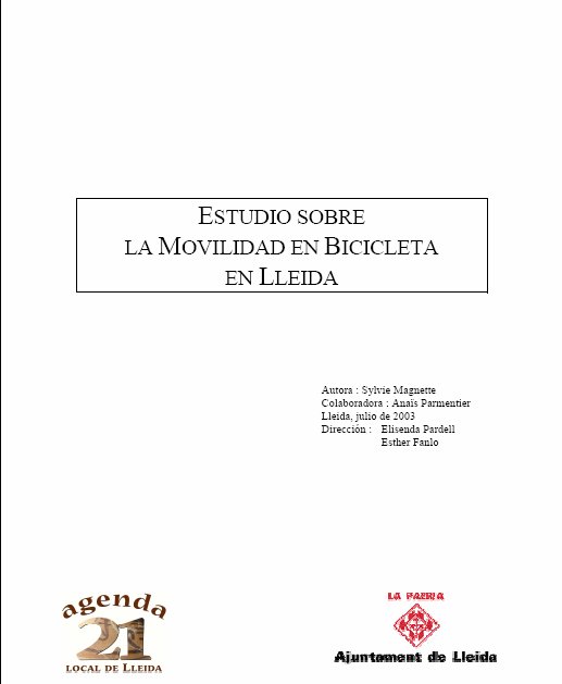 estudi sobre el grau d’utilitzacio de la bici