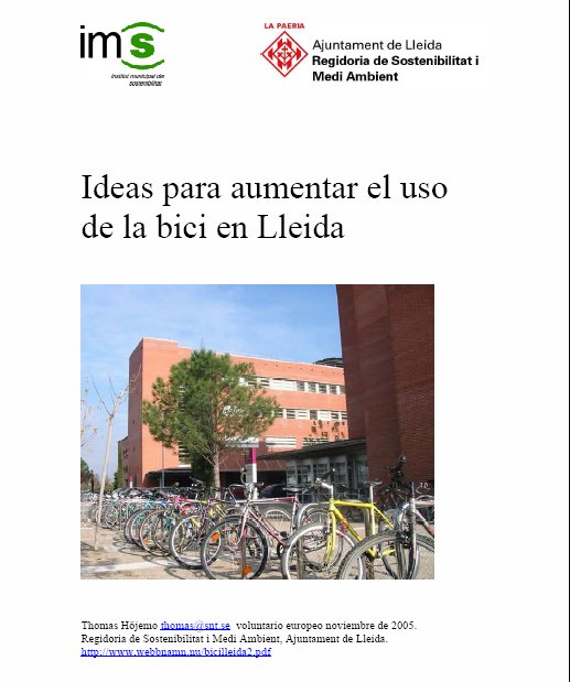 propostes per incrementar l’us de la bici