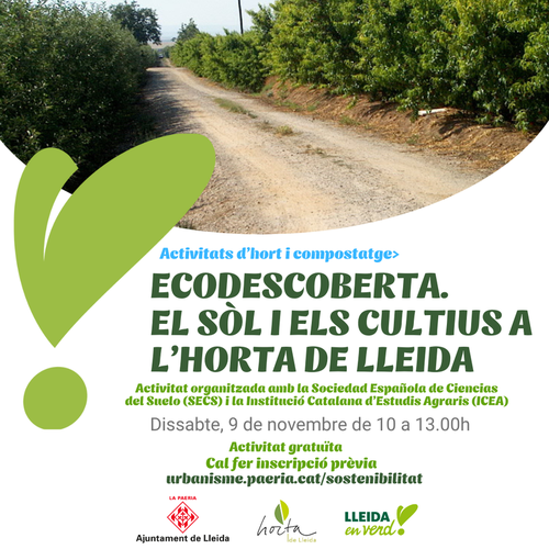 Imatge de la notícia Ecoactivitat per descobrir la importància dels sòls a l’Horta de Lleida