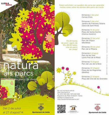 En marxa el programa Natura als Parcs per gaudir dels parcs i places de Lleida