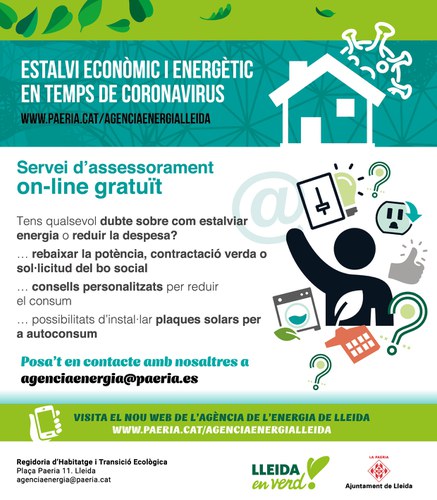 Imatge de la notícia L’Ajuntament de Lleida posa en marxa una campanya informativa sobre consells d’ús i estalvi d’energia adreçada a particulars i pimes 