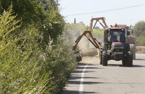 Imatge de la notícia La Paeria inicia treballs de desbrossament en 26 quilòmetres de vorals de diferents camins de l'Horta de Lleida