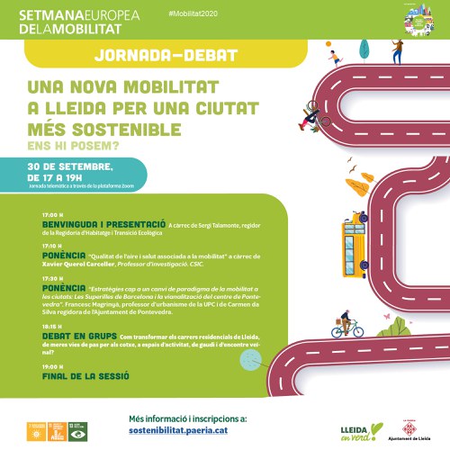 Imatge de la notícia La Paeria organitza la jornada de debat “Una nova mobilitat a Lleida. Per una ciutat més sostenible i saludable.” 
