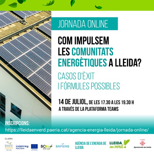 Imatge de la notícia La Paeria organitza una jornada informativa per a impulsar les comunitats energètiques a Lleida 