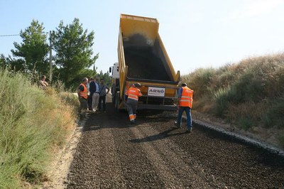 La Paeria pavimenta el primer camí a Lleida amb gairebé el 100% del material reciclat
