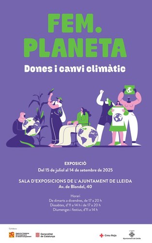 Imatge de la notícia La Sala d’Exposicions de l’Ajuntament de Lleida acull una exposició que reflexiona sobre la crisi ambiental i la desigualtat de gènere