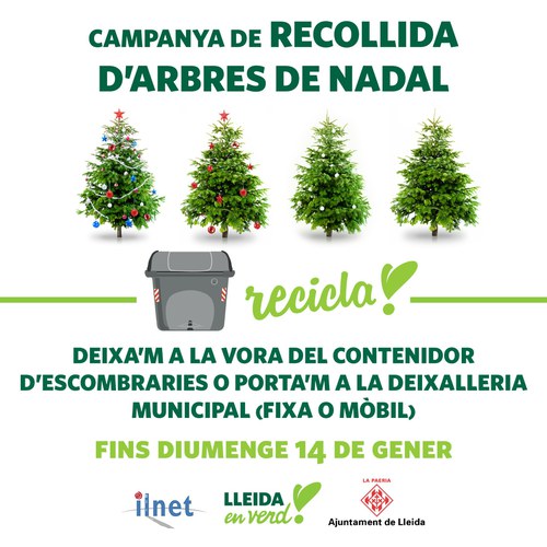 Imatge de la notícia Recollida d’arbres de Nadal fins al 14 de gener