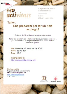 Taller "Ens preparem per fer un hort ecològic!” 